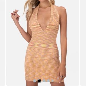 Adika Lima Rib Knit Halter Dress